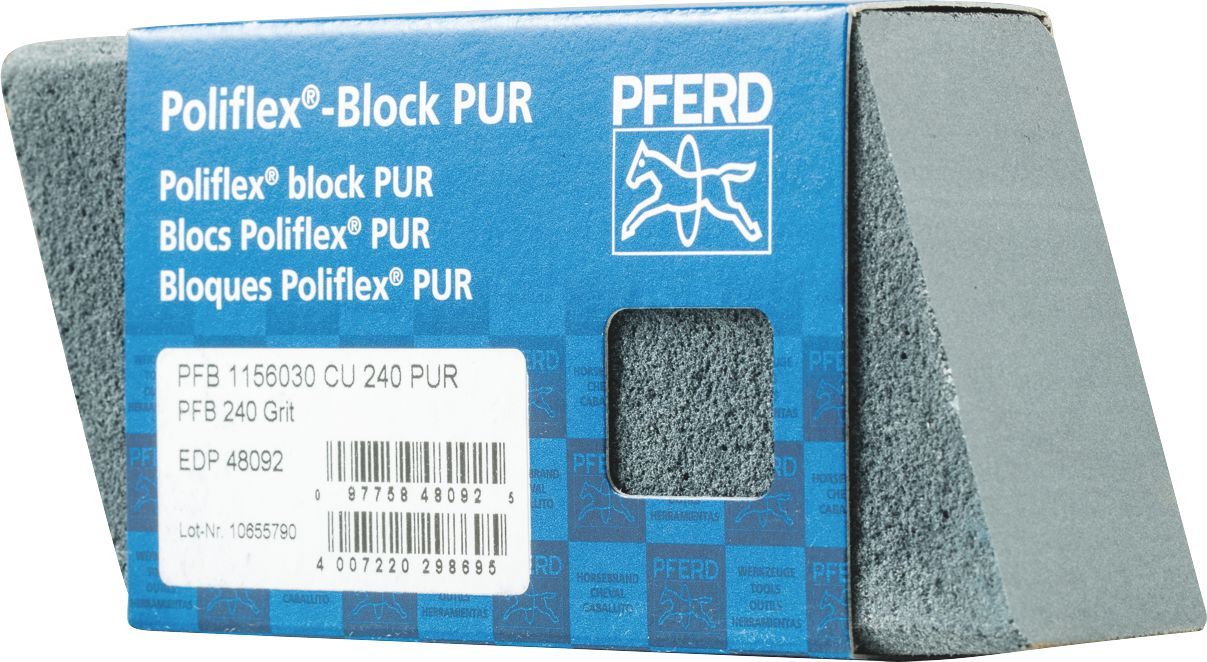 PFERD POLIFLEX BLOCK 115 X 60 X 30MM 240 GRIT